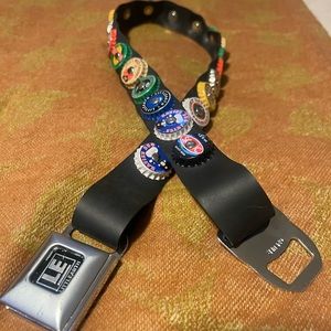Bottle Cap Belt with Seat Belt Closure